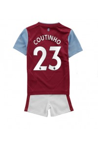 Aston Villa Philippe Coutinho #23 Babytruitje Thuis tenue Kind 2022-23 Korte Mouw (+ Korte broeken)